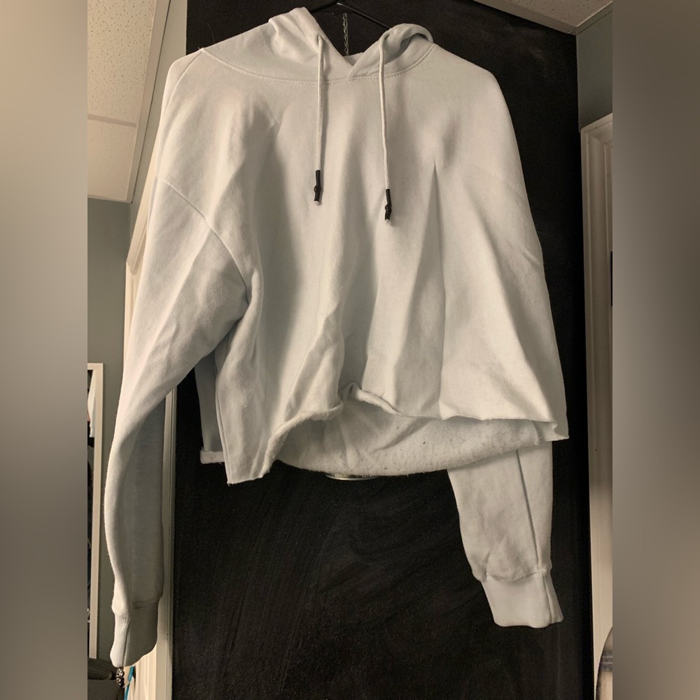 Light blue cropped sweatshirt